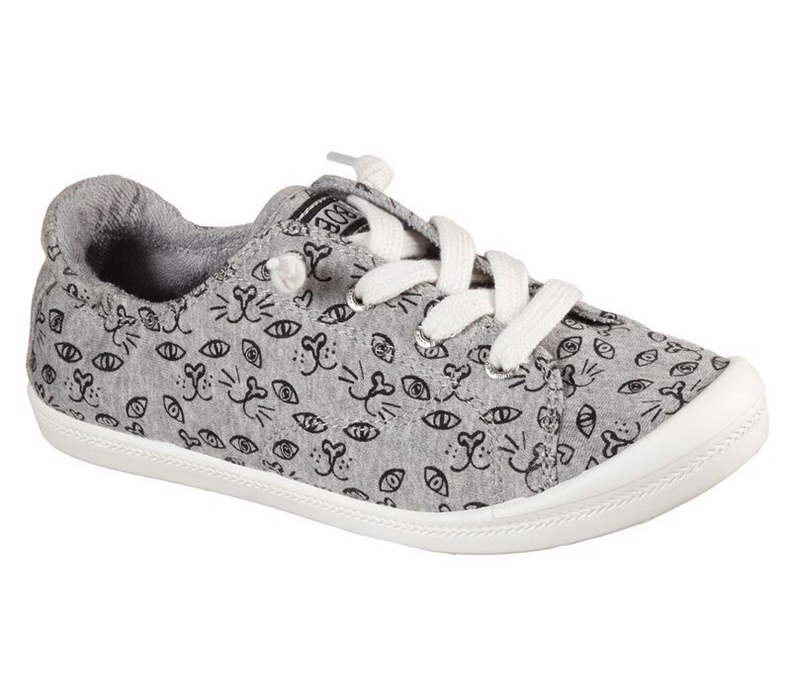 Skechers Bobs Beach Bingo - Van Gato - Womens Slip On Shoes Grey [AU-UQ8121]